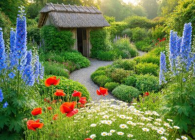 Cottage Delphiniums