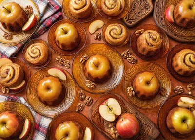 Caramel Apple Cakes
