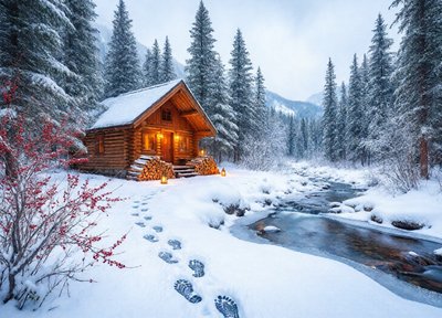Snowbound Cabin