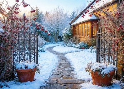 Icy Garden Gate