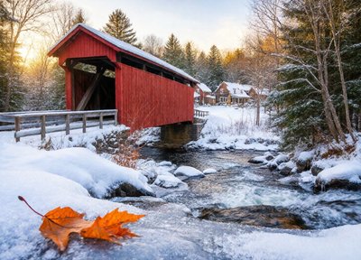Snowy Covered Bridge