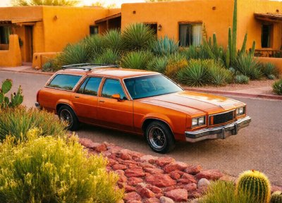 Orange Desert Wagon