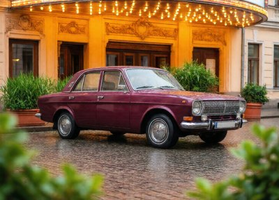 Plum Evening Sedan