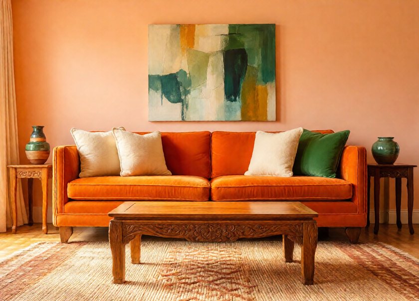 Orange Living Room