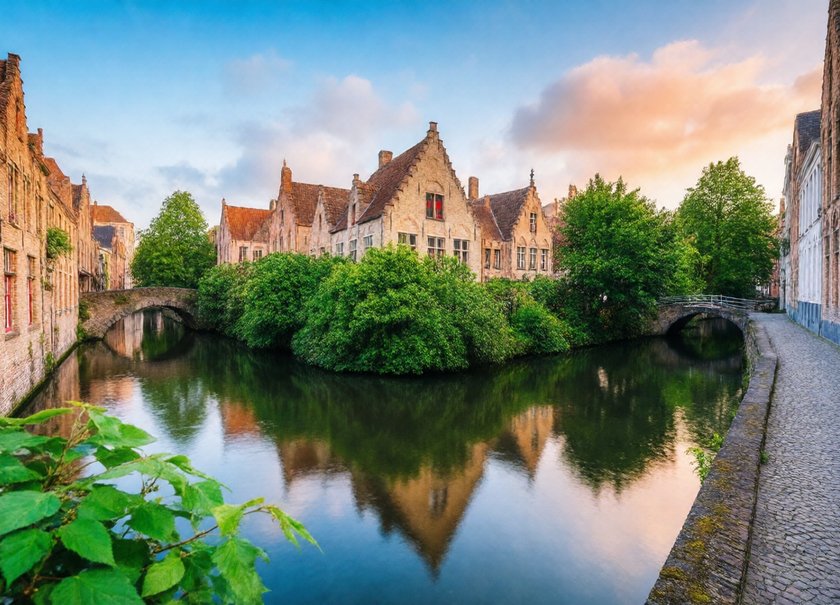 Bruges Waterfront Reflection