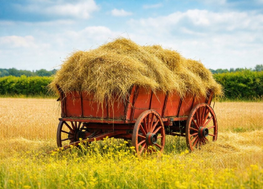 Hay Wagon Harvest