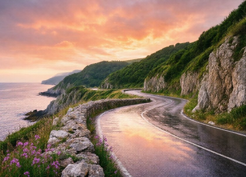 Coastal Evening Road
