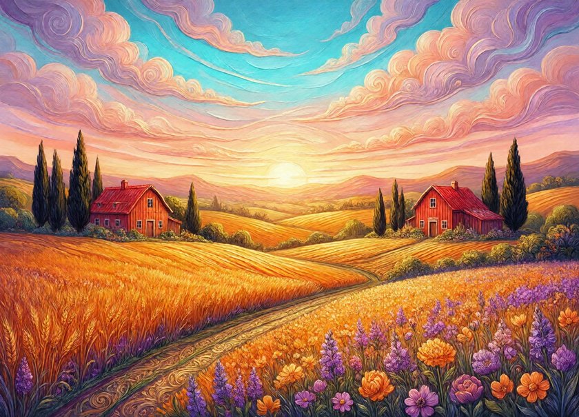 Painted Country Fields