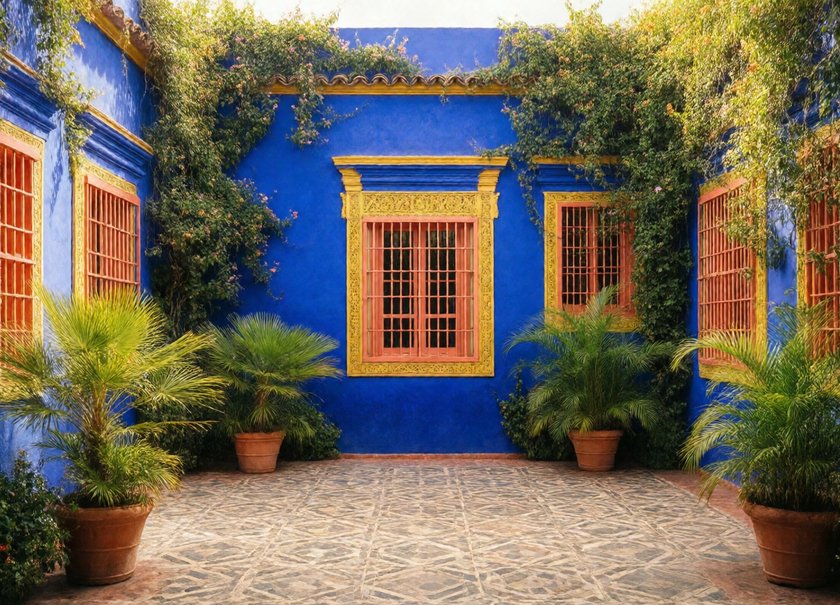 Blue Wall Courtyard