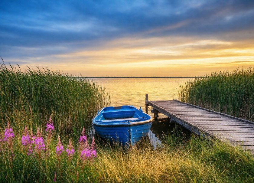 Summer Lakeside Sunset