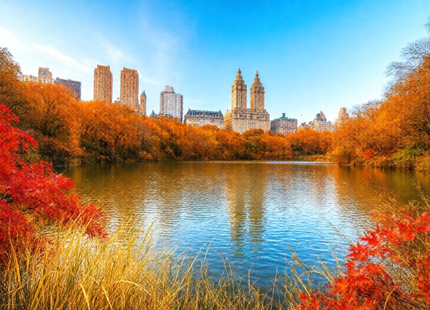 Manhattan Autumn Lake