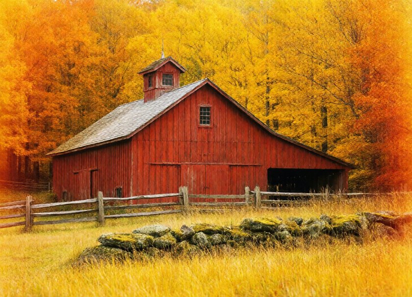 Red Barn Autumn