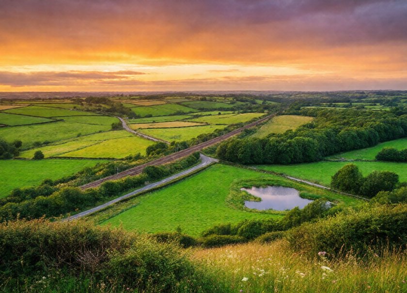 Roads through Farmland