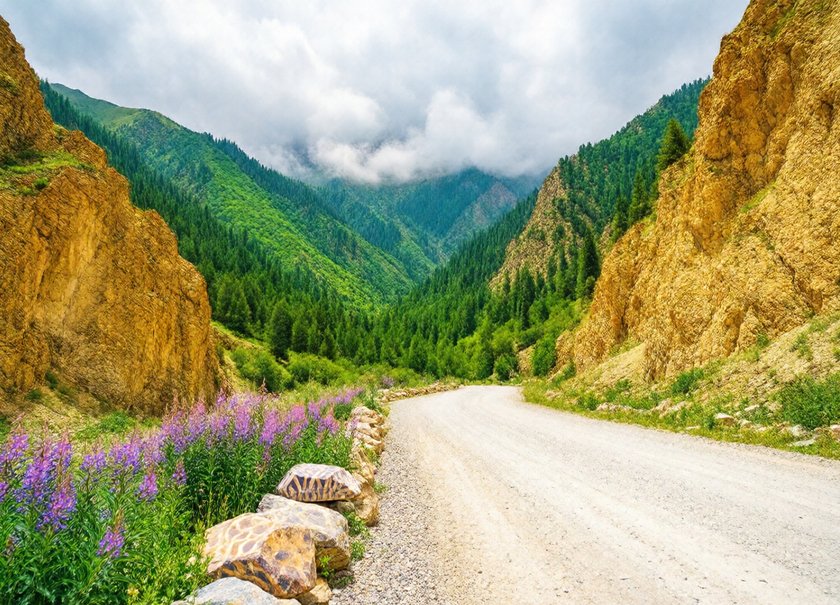 Kyrgyzstan Valley Road