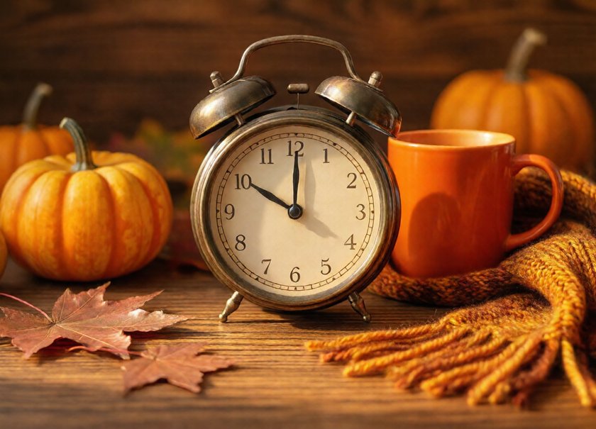 Autumn Morning Clock