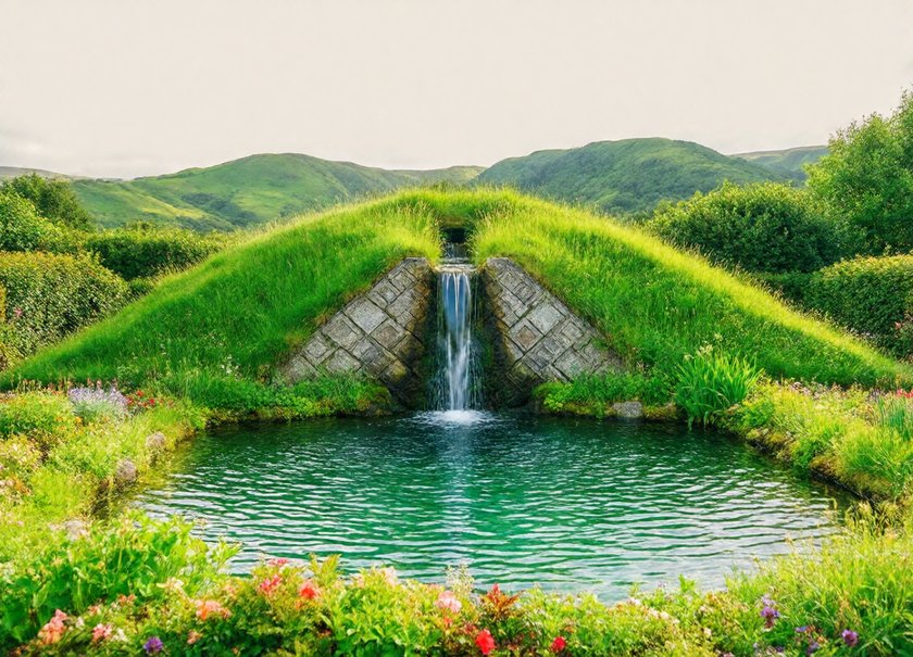 Sculpted Water Garden